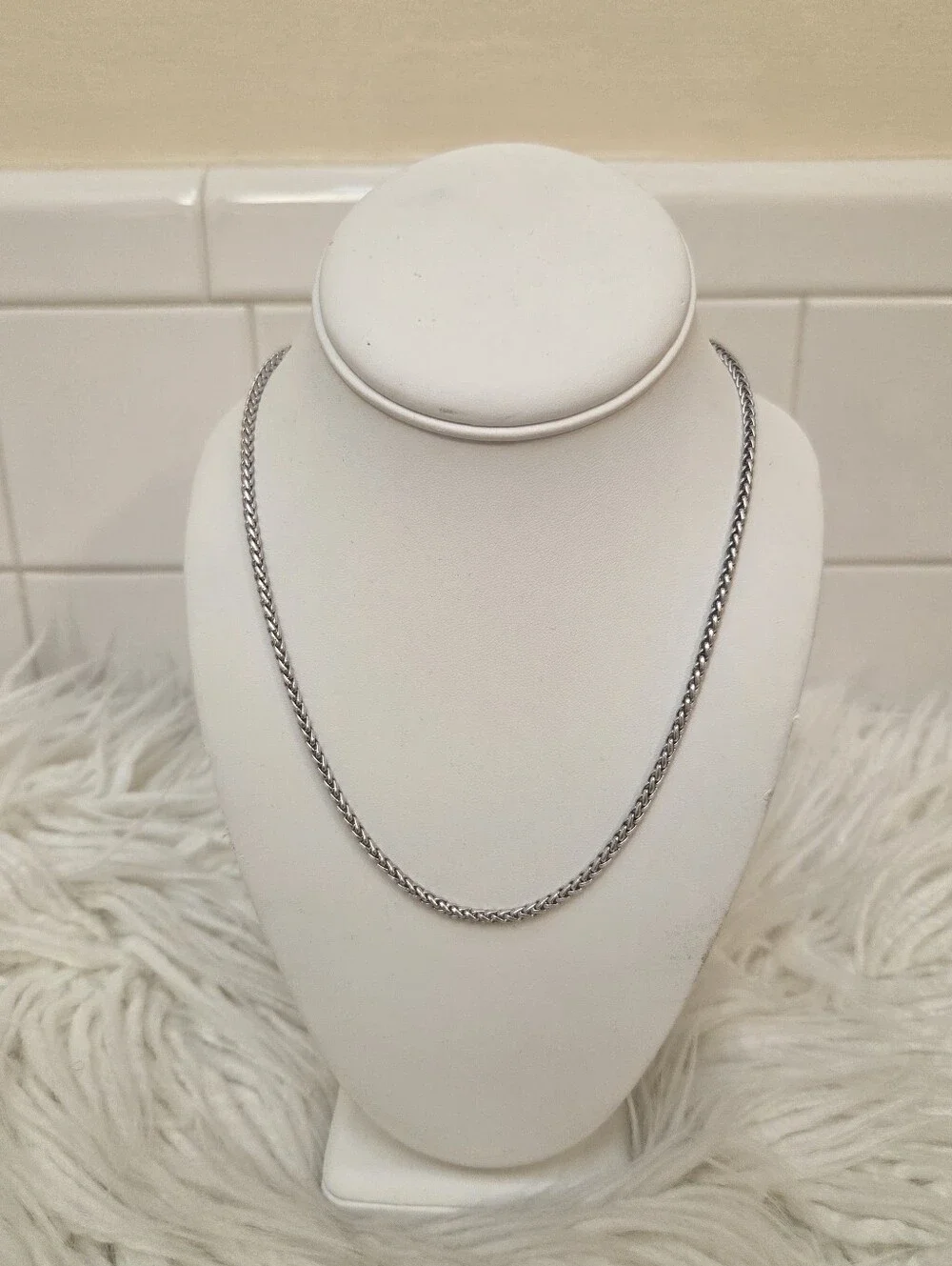 Madewell Silver Braided Chain Necklace - Women's Jewelry